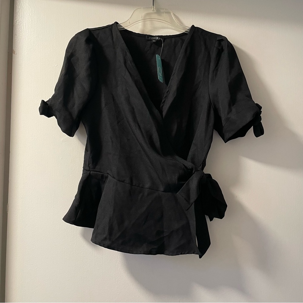Women's Black Blouse- Size M